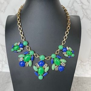 Stella & Dot Juniper Statement Necklace cabochon jewel tone